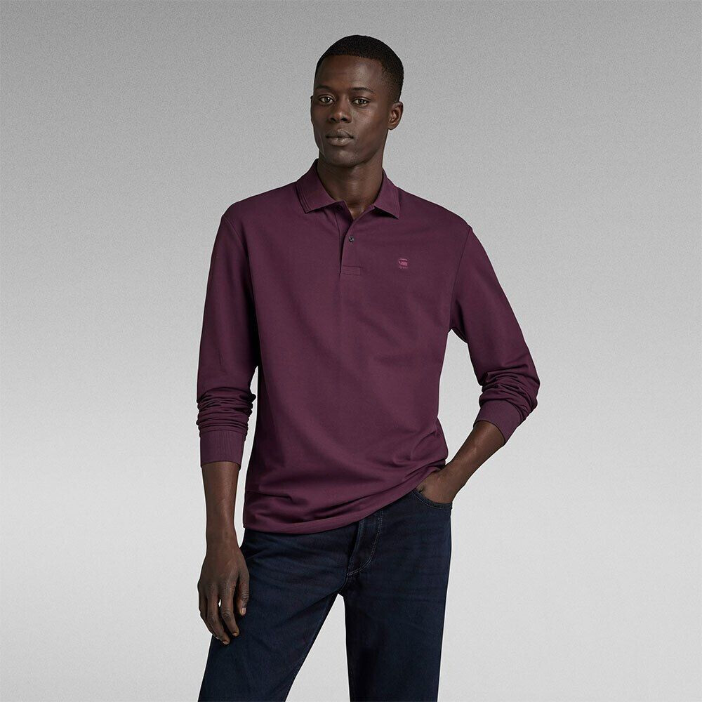 G-Star Dunda Core Long Sleeve Polo (D14141-5864-888) purple