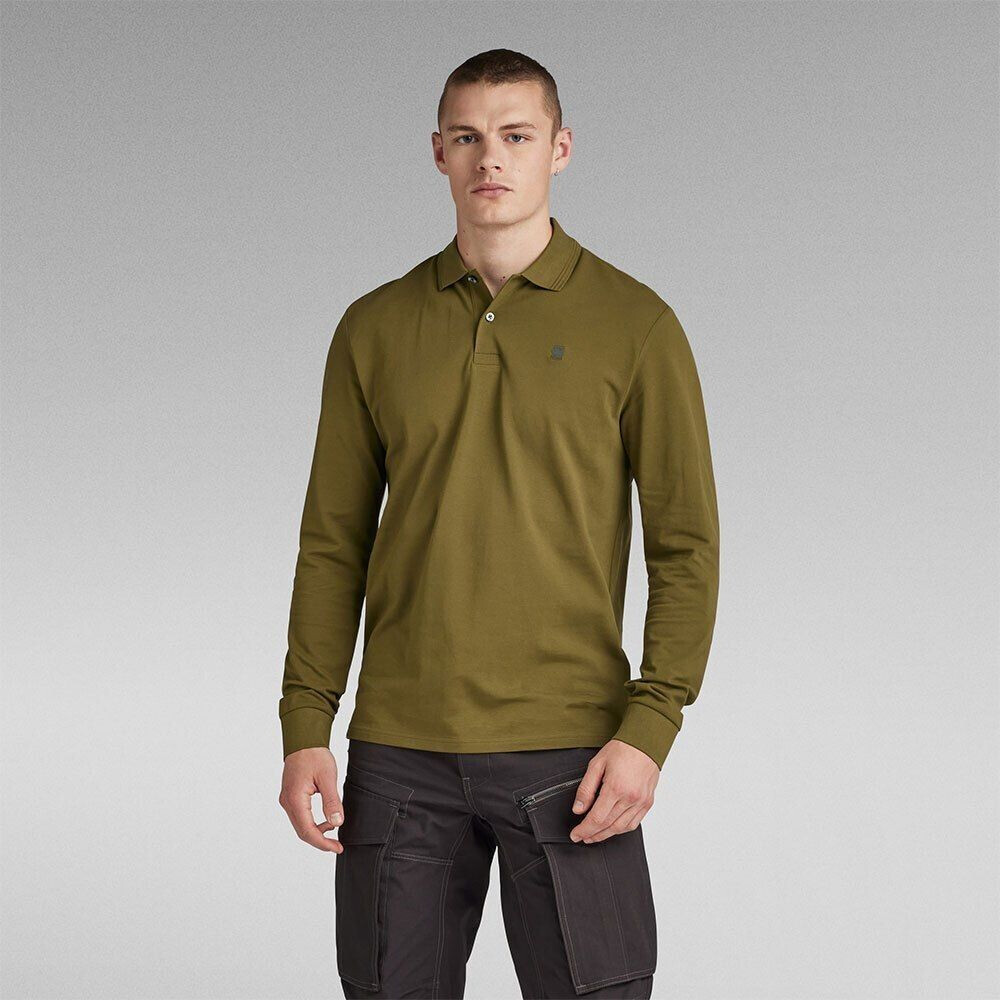 G-Star Dunda Core Long Sleeve Polo (D14141-5864-C74) green