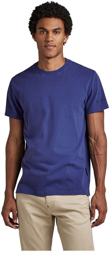 G-Star Pigment Dye Regular Fit Short Sleeve T-Shirt (D23157-C756-D06) blue