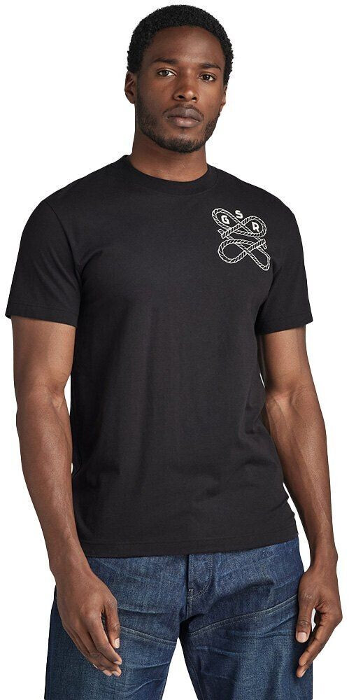 G-Star Puff Print Back Short Sleeve T-Shirt (D23713-336-6484) black