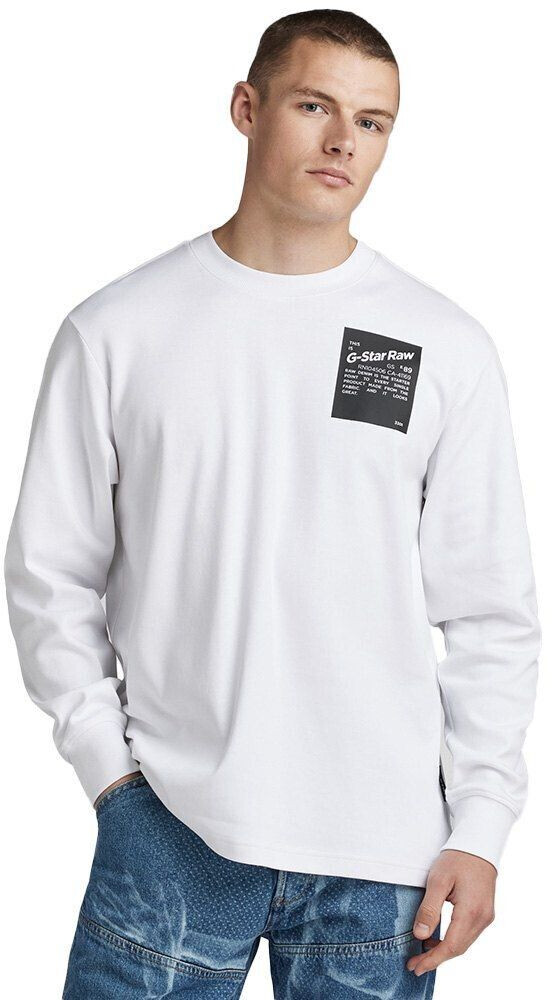 G-Star Tile Back Long Sleeve T-Shirt (D23996-C812-110) white