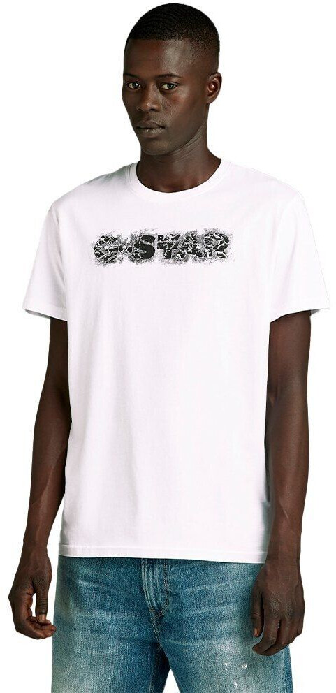 G-Star Distressed Logo Short Sleeve T-Shirt (D24363-C506-110) white