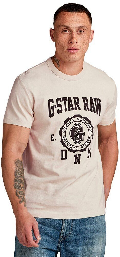 G-Star Collegic Short Sleeve T-Shirt (D24447-D593-160) beige