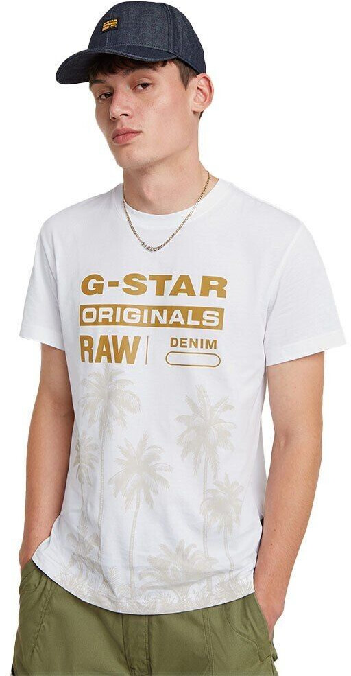 G-Star Palm Originals Short Sleeve T-Shirt (D24681-336-110) white