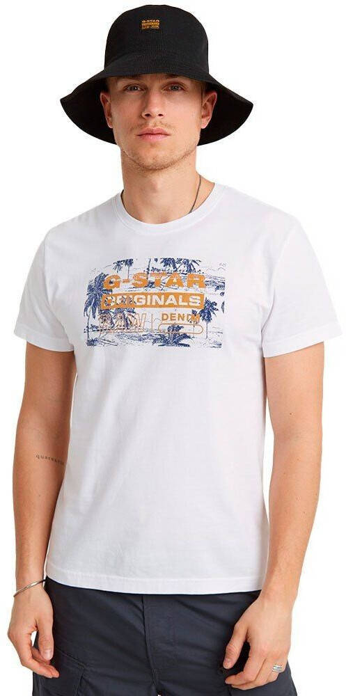 G-Star Framed Palm Originals Short Sleeve T-Shirt (D24682-C506-110) white