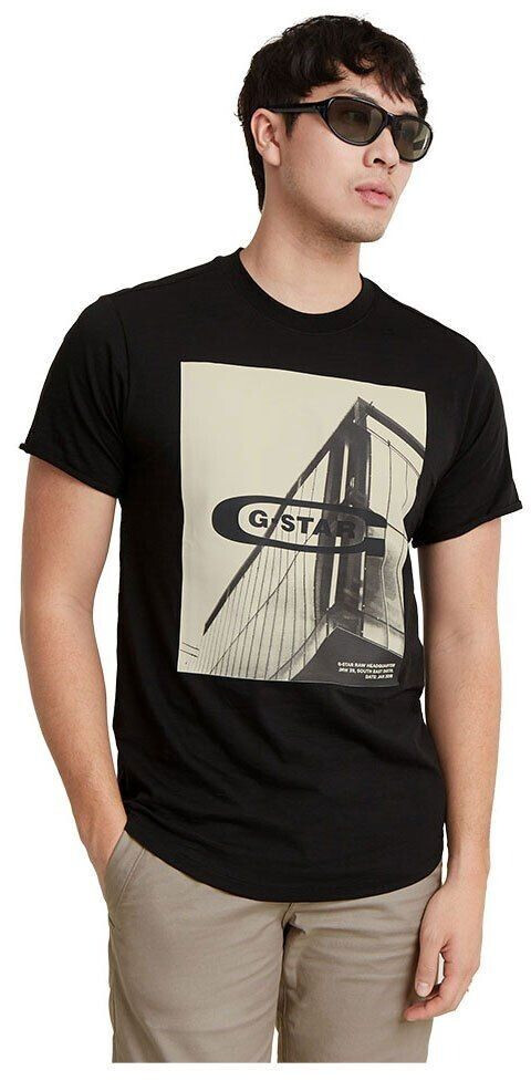G-Star Hq Oldskool Logo Lash Short Sleeve T-Shirt (D24683-C372-648) black