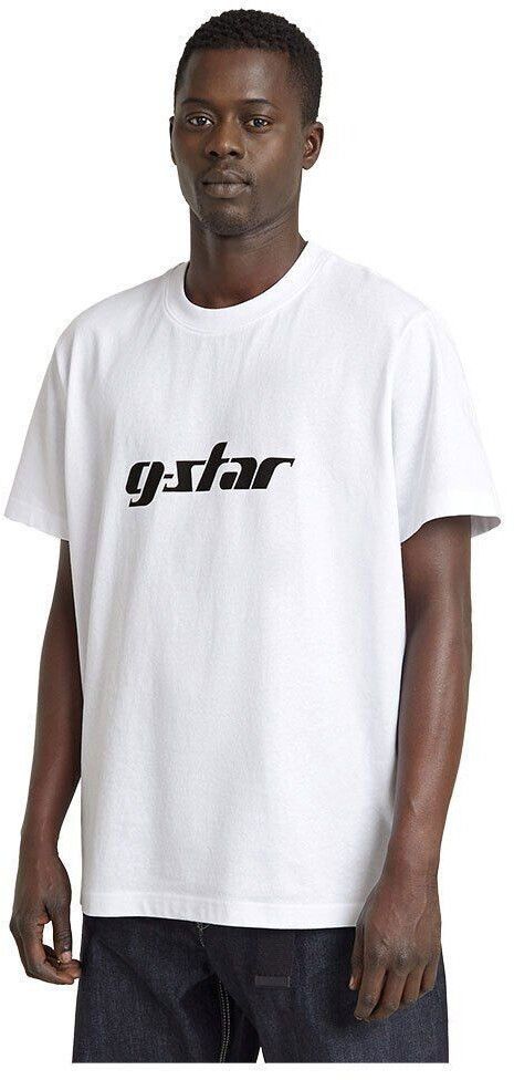 G-Star Cursive Script Loose Short Sleeve T-Shirt (D25683-C336-110) white