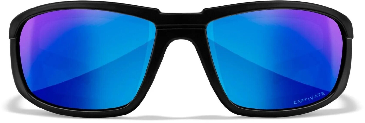 WileyX WX Boss matte black/CAPTIVATE polarized blue mirror