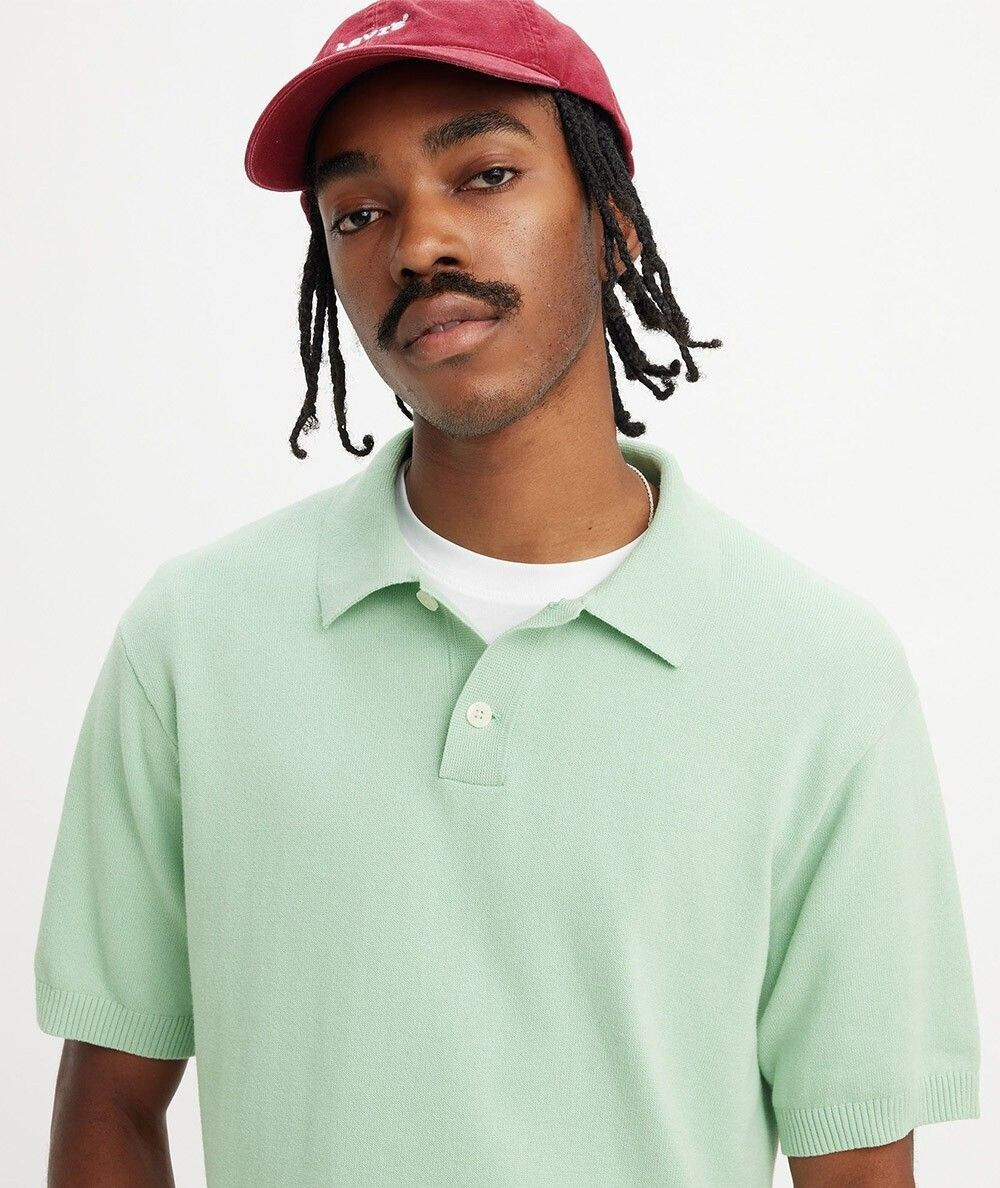 Levi's Sweater Knit Polo (A7294) aqua foam