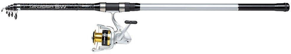 Mitchell Tanager 2 Sw Surf Tele Surfcasting Kit Schwarz,Silber 4.00 m / 80-150 g