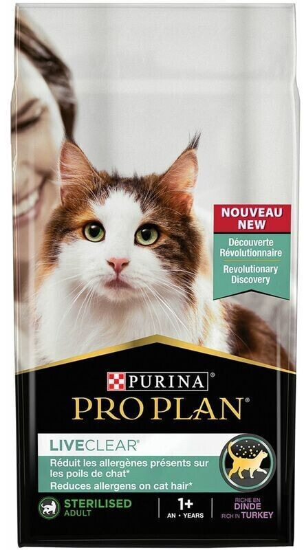 Purina Cat Pro Plan LiveClear Sterilised Adult Turkey Dry Food (2,8 kg)