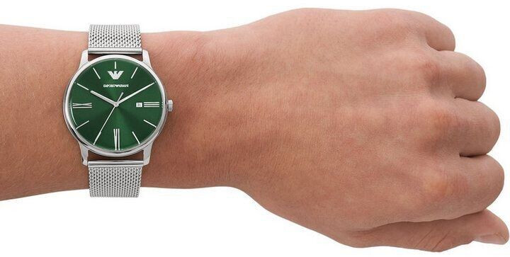 Emporio armani mesh watch deals