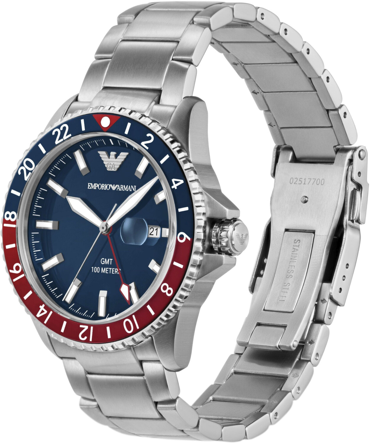 Emporio Armani GMT Dual Time Stainless Steel Watch AR11590 au meilleur prix sur idealo