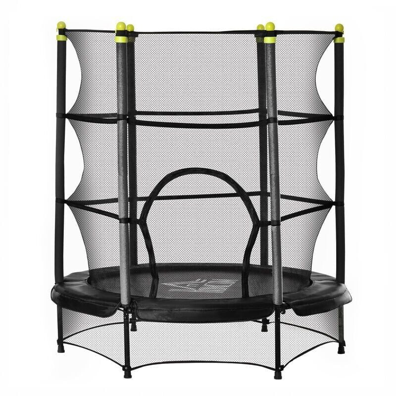 HomCom Trampoline for Children + 3 years old with Safety Net 108 cm black