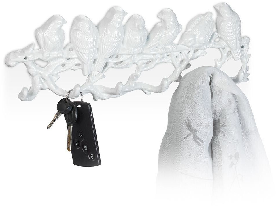 Relaxdays 1 x coat rack cast white (10044870)