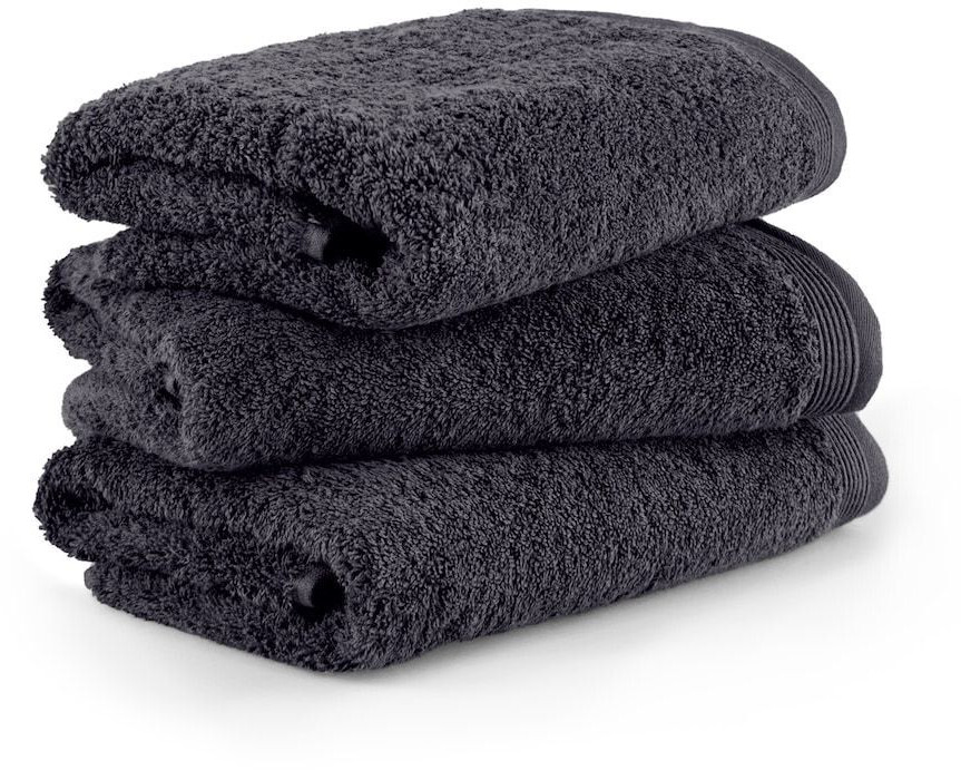 Möve 3er Towel Set Super fuzzy black 50x100 cm