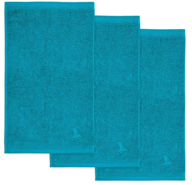Möve Guest towel Super fuzzy 3er-Pack Petrol 30x50 cm