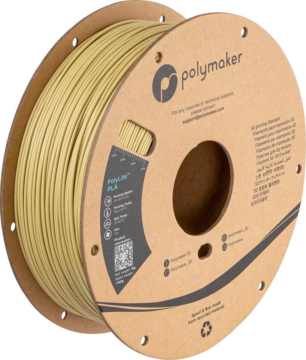 Polymaker PolyLite PLA 1.75mm 1kg Beige
