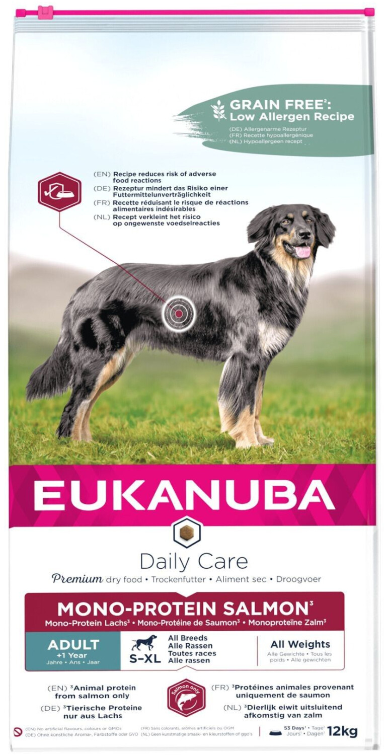 Eukanuba Daily Care Mono-Protein dry dog food salmon 12kg