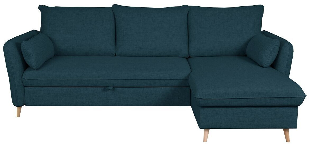 Miliboo Canapé d'angle droit Driss bleu océan
