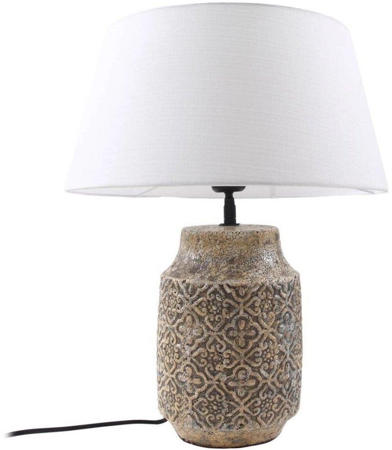 Lindby Aelith table lamp Ø 40 cm dark ceramic