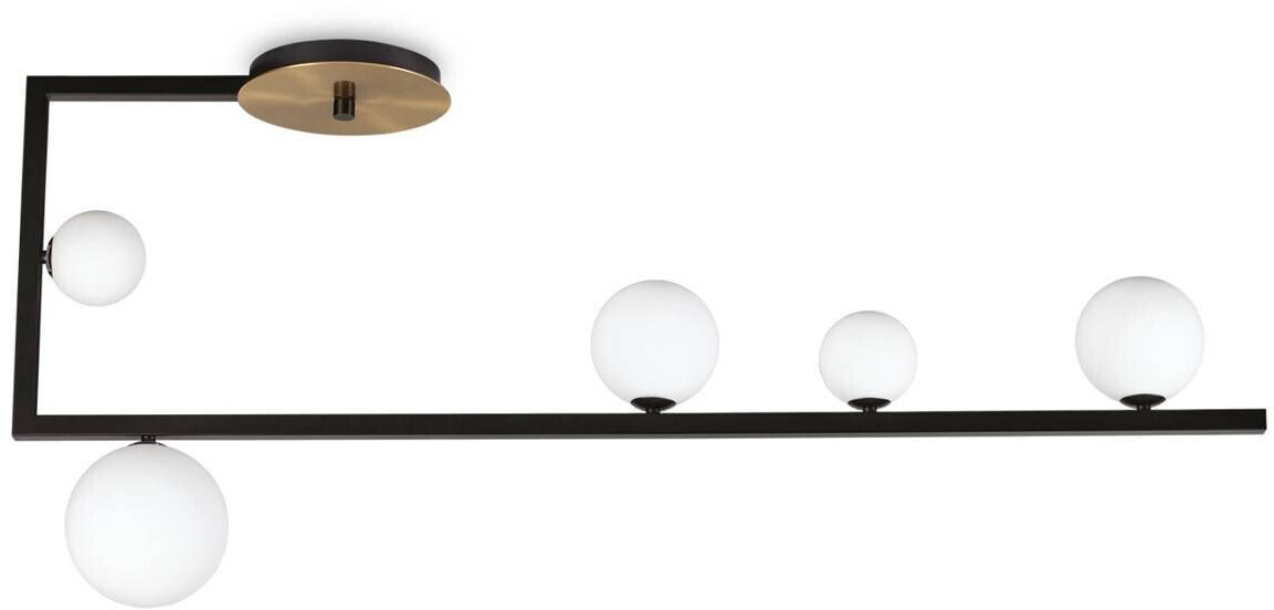 IDEAL LUX Birds LED ceiling light, five-bulb