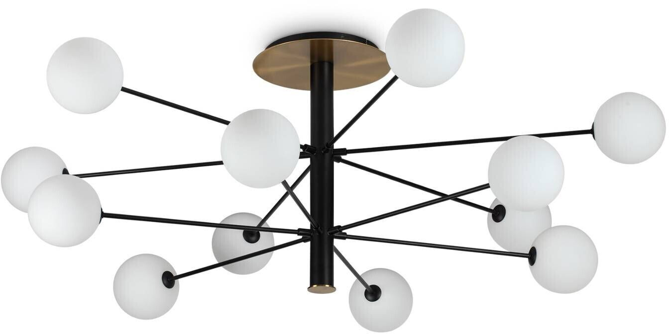IDEAL LUX Cosmopolitan black/brass 12fl Ø 145