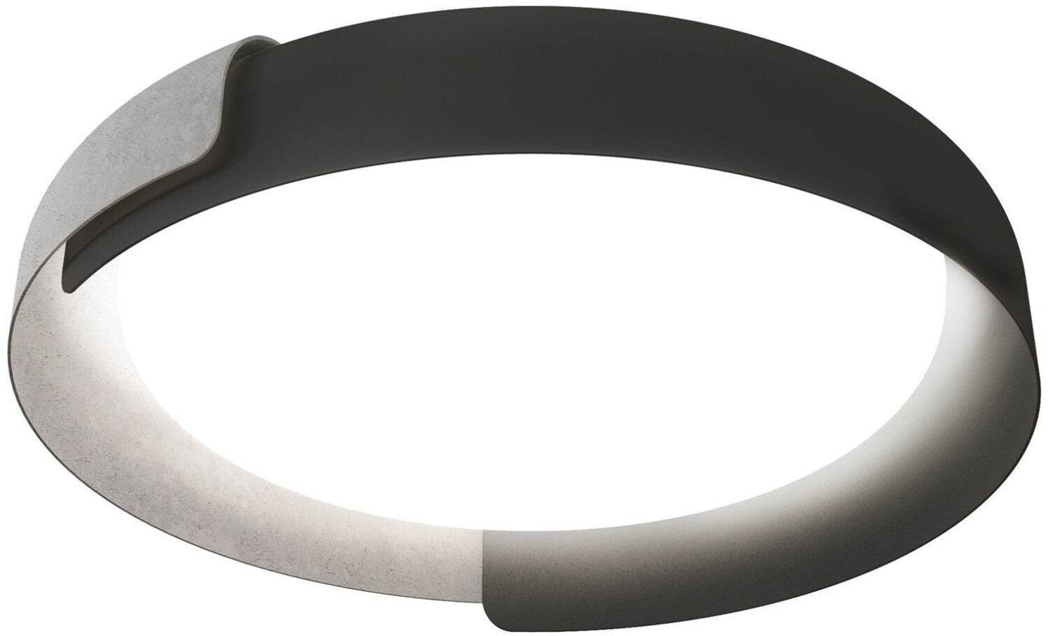 Kundalini Dala LED ceiling light dark gray/concrete