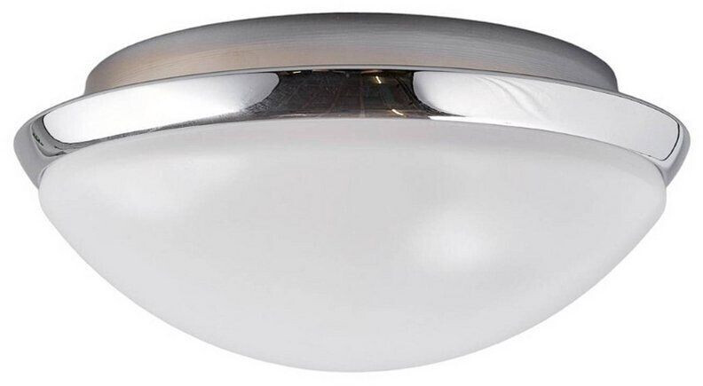 Lindby Mijo bathroom ceiling light with chrome edge, IP44