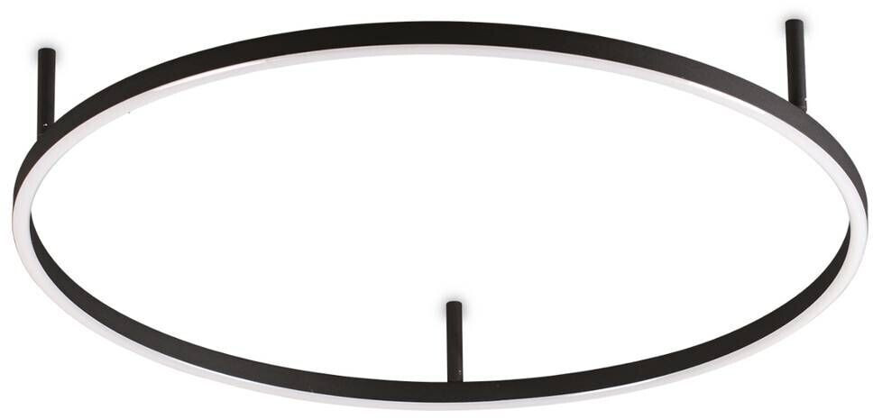 IDEAL LUX LED ceiling light Oracle Slim black 3,000K 70 cm