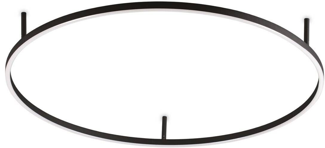 IDEAL LUX LED ceiling light Oracle Slim black 3,000K 90 cm