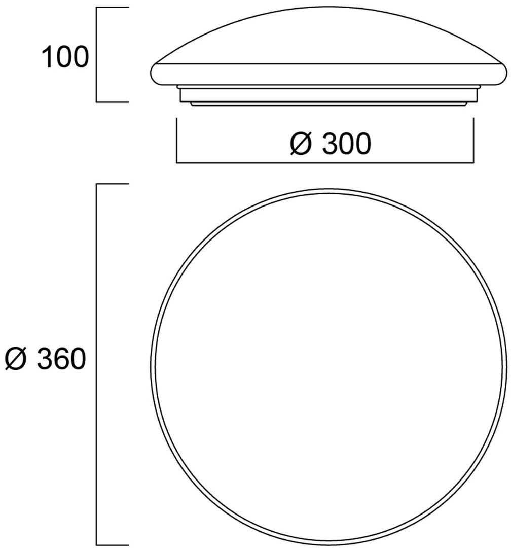 Sylvania Start Surface LED ceiling lamp dim Ø 36cm