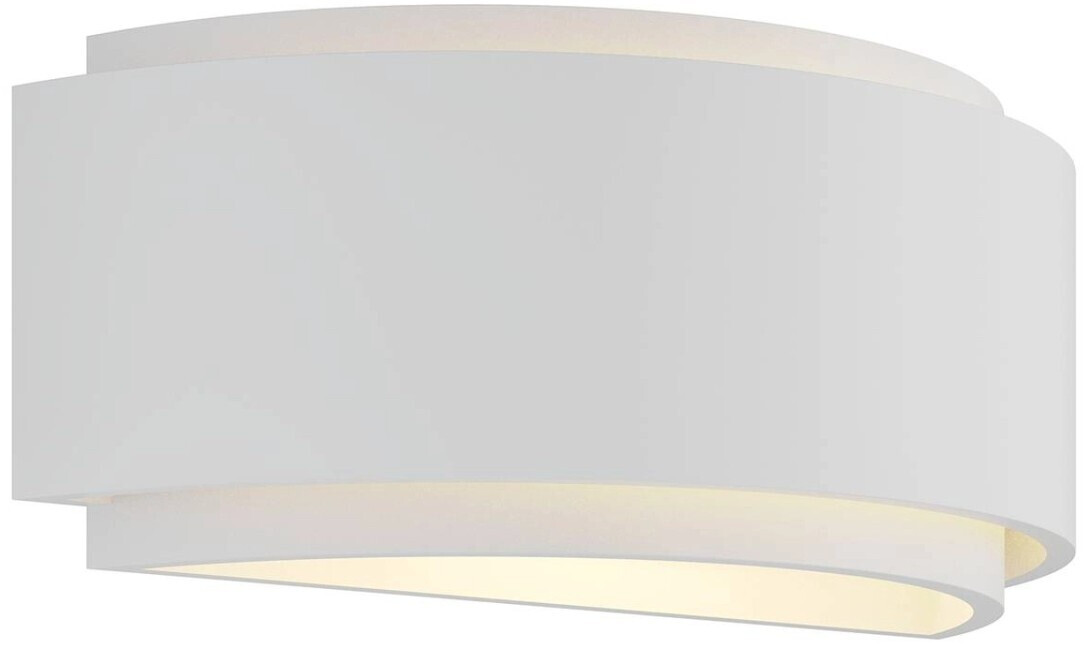 Lindby Cassian plaster wall light, two-stage, semicircular
