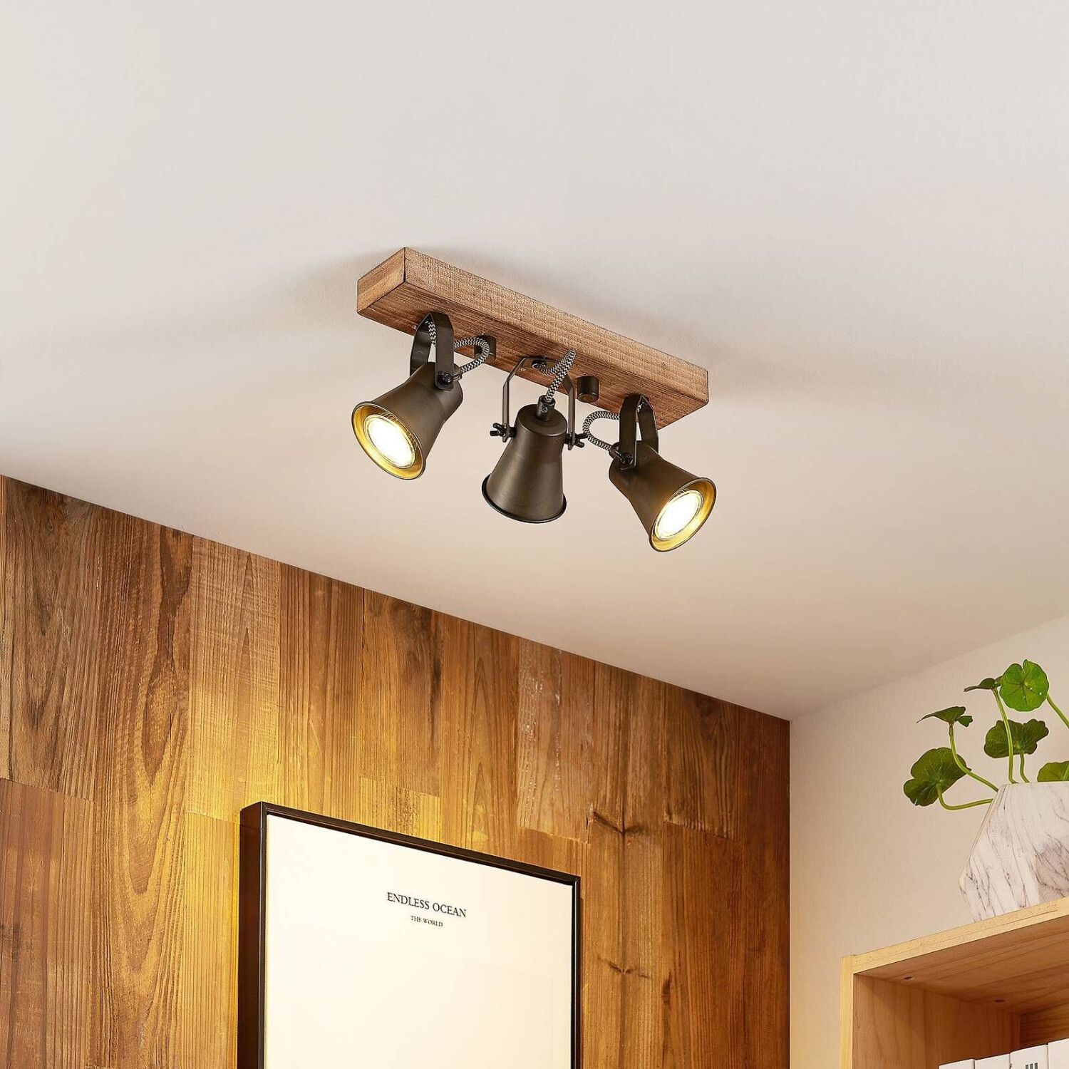 Lindby Grandesa ceiling spotlight, three-bulb