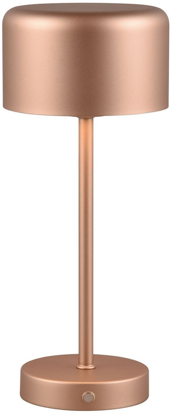 Trio Jeff LED battery table lamp, coffee, height 30 cm, metal
