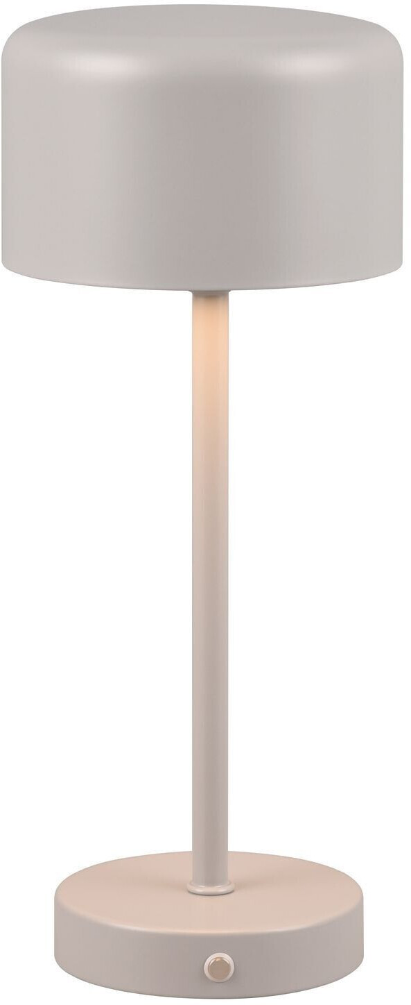 Trio Jeff LED battery table lamp, gray, height 30 cm, metal