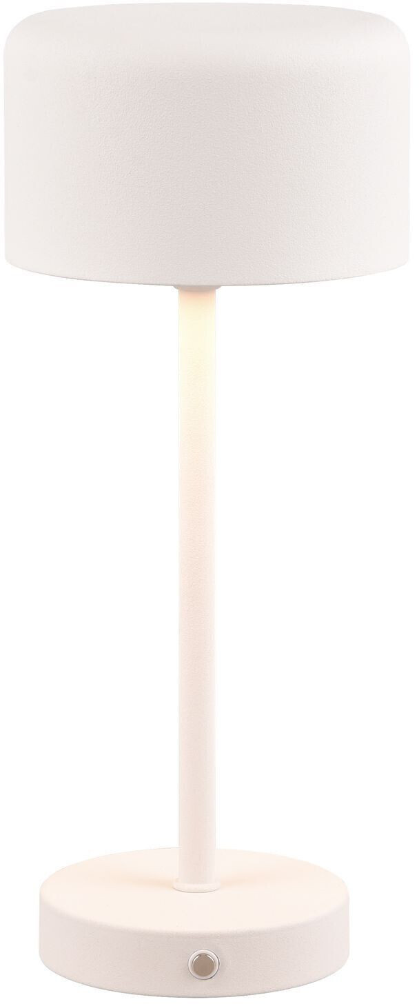 Trio Jeff LED battery table lamp, matt white, height 30 cm, metal