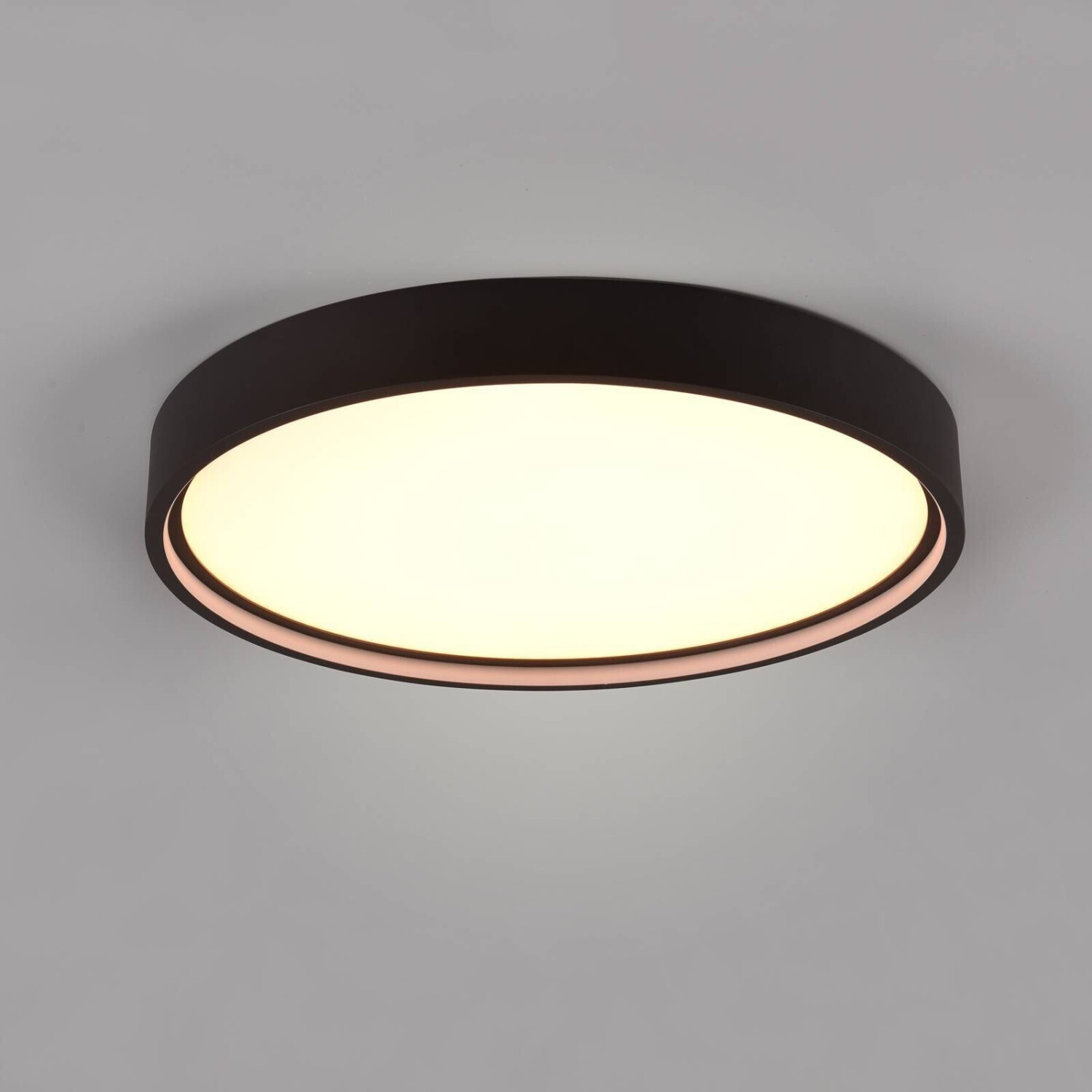 Trio LED ceiling light Doha, CCT, matt black