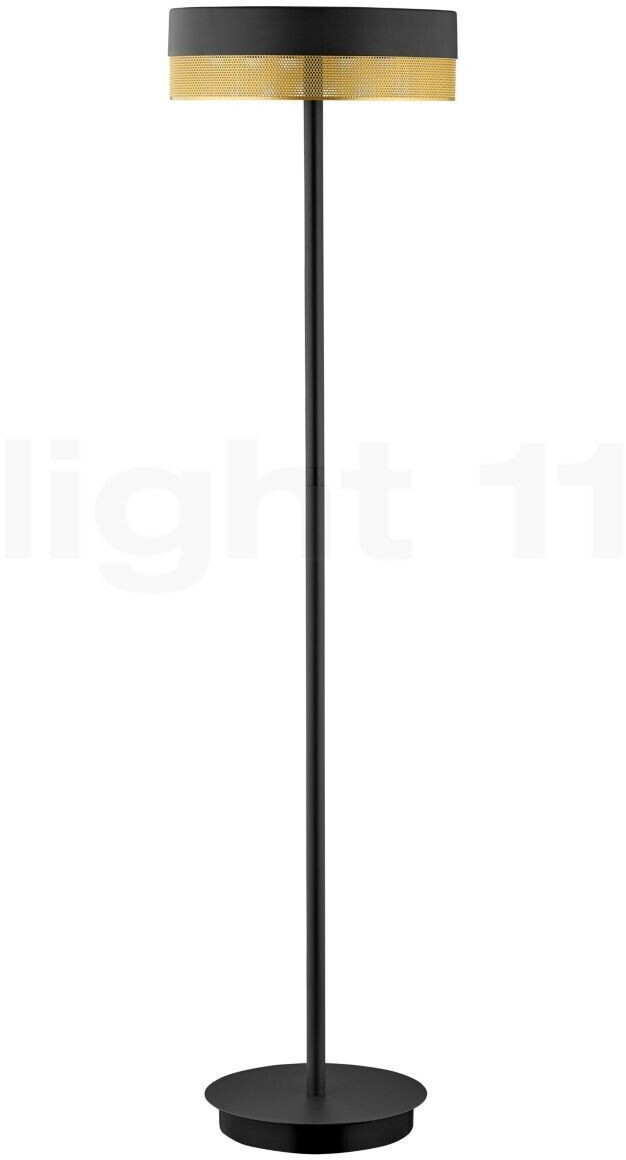 HELL LED floor lamp Mesh with dimmer, black/gold