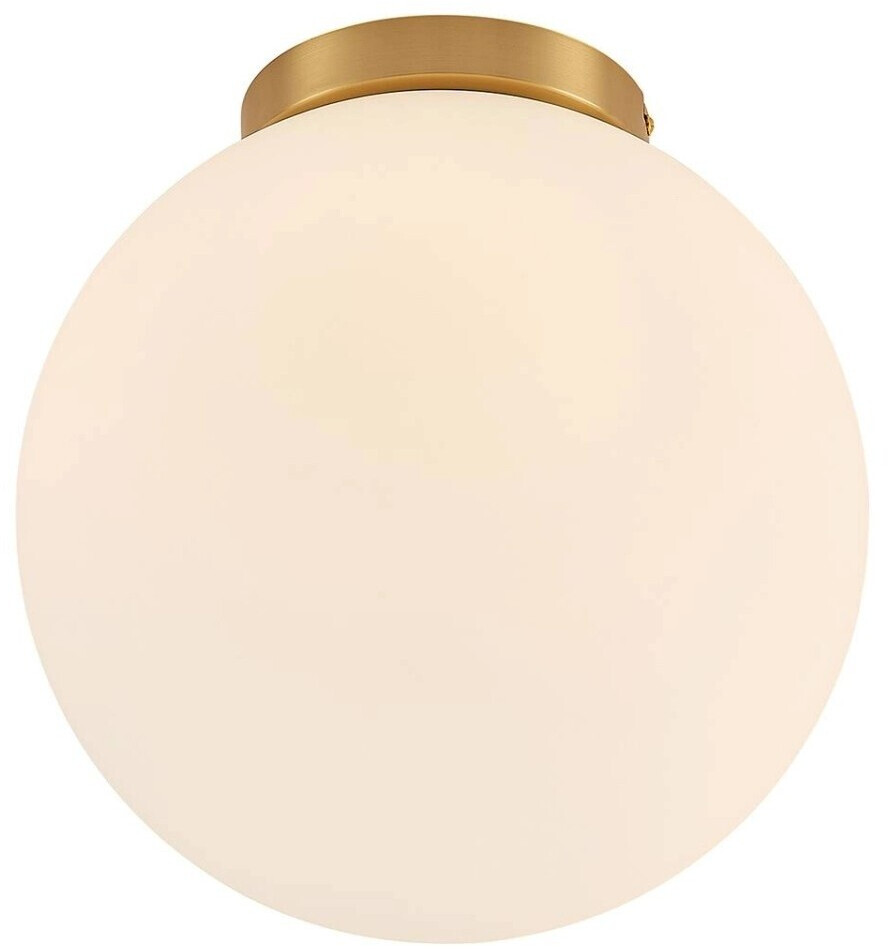 Lindby Meriala ceiling light brass, glass Ø 30cm