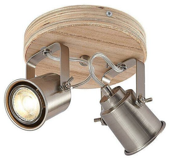 Lindby Mikadi ceiling spotlight, two-bulb, round