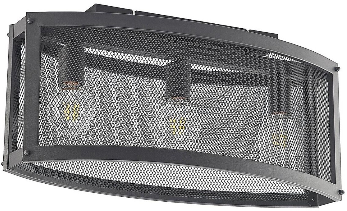 Lindby Mizgin ceiling light with grid, 3 lights