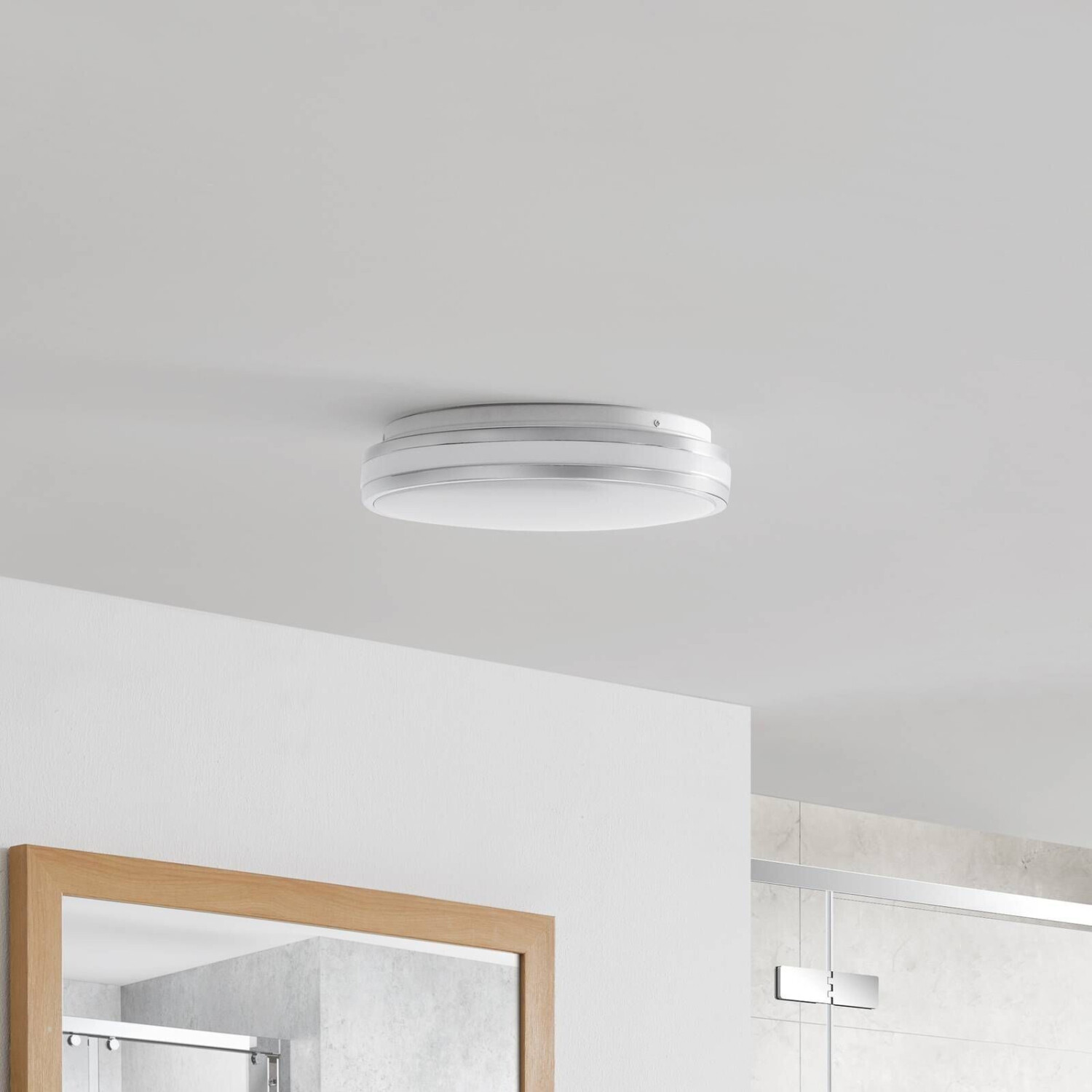 Arcchio Sinovu LED bathroom ceiling lamp, chrome, 29 cm