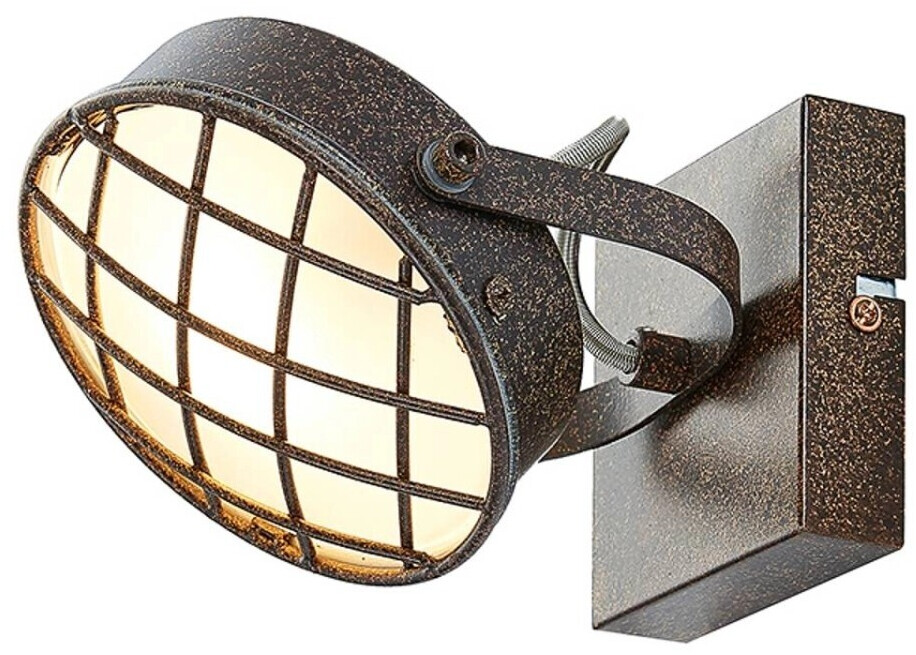 Lindby Tamin spotlight, rust-colored, 1-bulb, glass, G9
