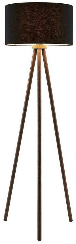 Lindby Textile floor lamp Majken dark grey/black