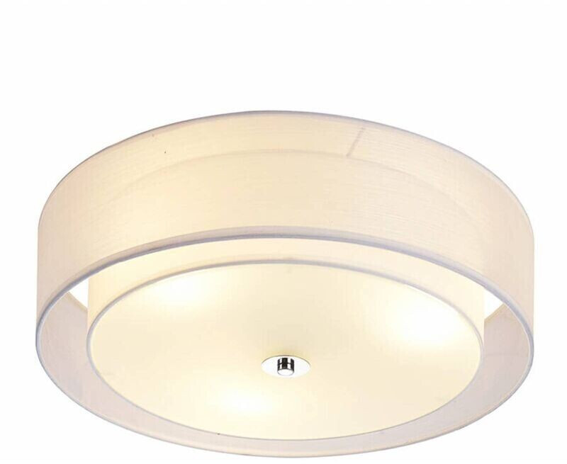 Lindby Tobia fabric ceiling lamp, organza, white
