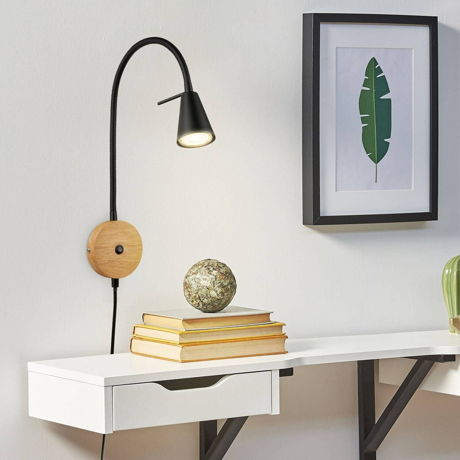 Briloner Wall light 2180015 with wooden detail