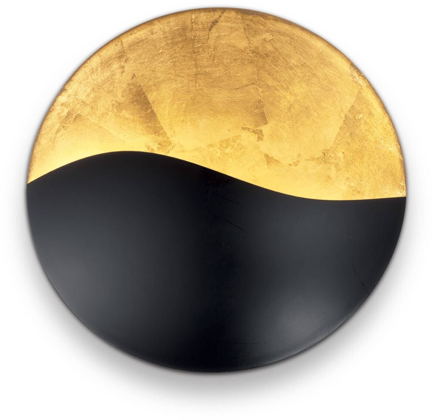 IDEAL LUX Sunrise G9 wall light, black / gold, Ø 35 cm