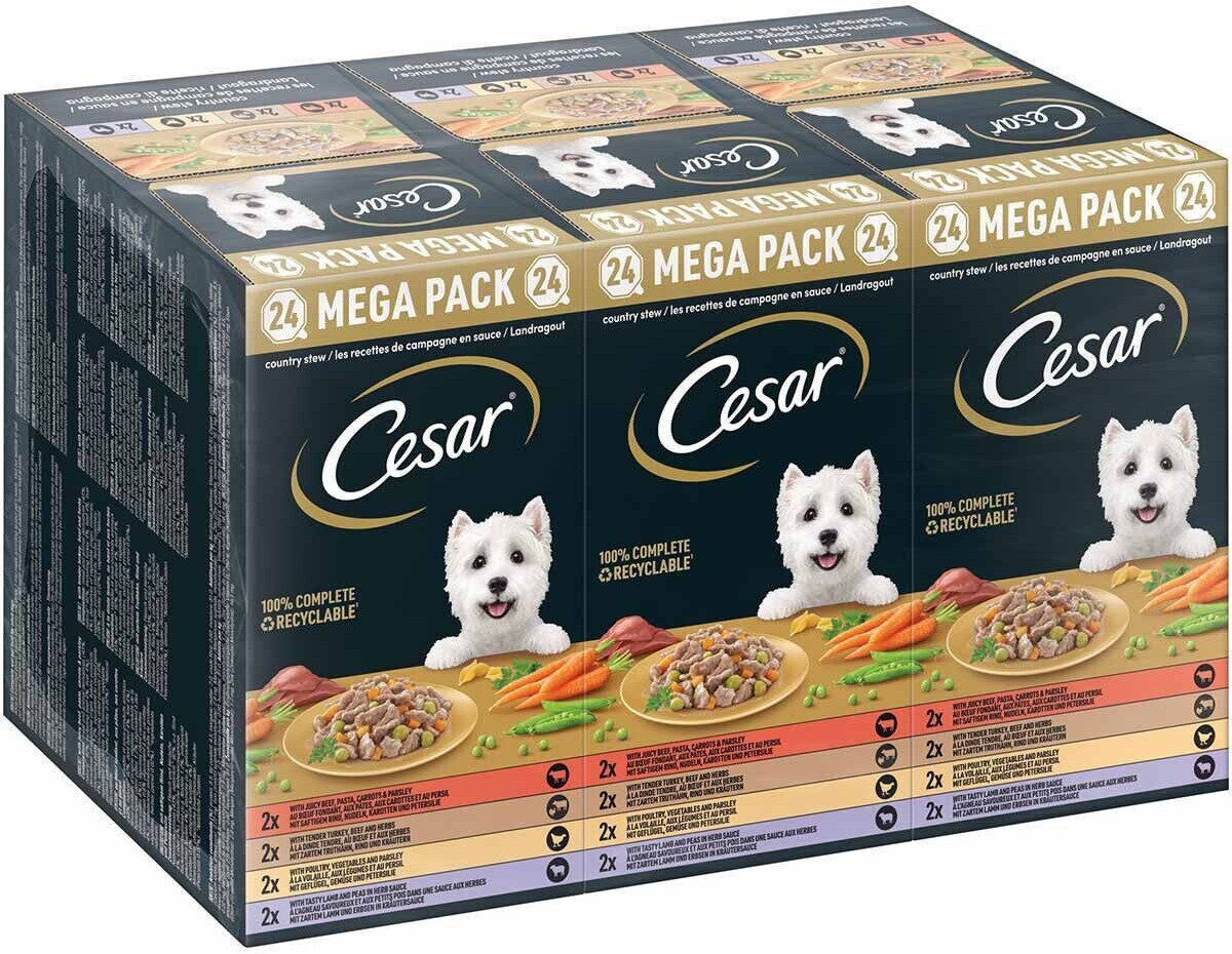 Cesar Country ragout wet dog food 4 varieties multipack 24x150g