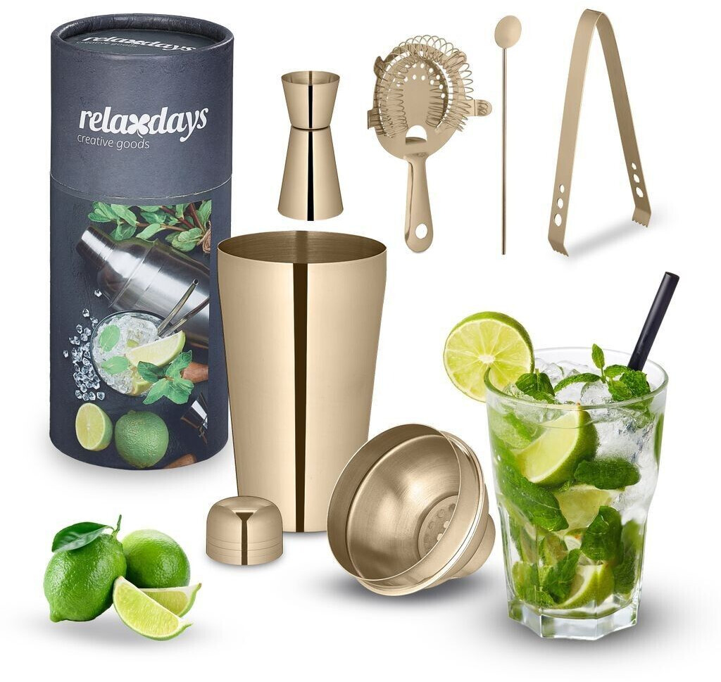 Relaxdays Boston Cocktail Shaker 800 ml Stainless Steel